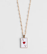 Ace Of Hearts Pendant Necklace
